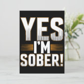 Invitation Oui, je suis sobre blanc mensonge (Debout devant)