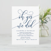 Invitation Oui, On L'A Fait, Réception De Mariage De Script M (Debout devant)