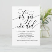 Invitation Oui, On L'A Fait, Réception De Mariage De Script M (Debout devant)