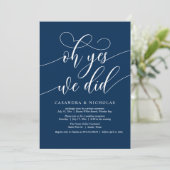Invitation Oui, On L'A Fait, Réception De Mariage De Script M (Debout devant)