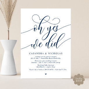Invitation Oui, On L'A Fait, Réception De Mariage De Script M