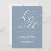 Invitation Oui, On L'A Fait, Réception De Mariage De Script M (Devant)