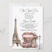 Invitation Oui Paris French Cafe Fête des mariées (Devant)