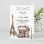 Invitation Oui Paris French Cafe Fête des mariées (Debout devant)