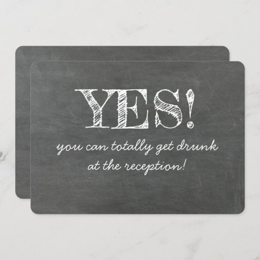 Invitation Oui Vous Pouvez Obtenir Drunny Funny BRIDESMAID CA (Devant / Derrière)