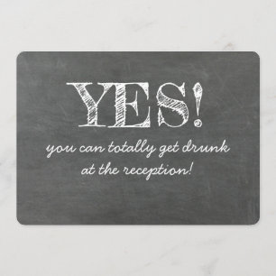 Invitation Oui Vous Pouvez Obtenir Drunny Funny BRIDESMAID CA