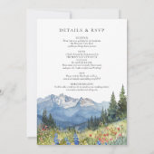 Invitation Our Adventure Mountain Wildflower Floral Wedding (Dos)