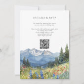 Invitation Our Adventure Mountain Wildflower QR Code Wedding (Dos)