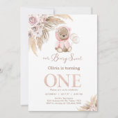 Invitation Our Beary Sweet Pampass First 1st Birthday (Devant)