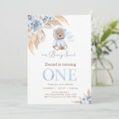 Invitation Our Beary Sweet Pampass First 1st Birthday  (Debout devant)