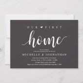 Invitation Our First Home Modern Rustic Housewarming party (Devant)