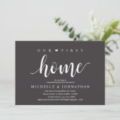 Invitation Our First Home Modern Rustic Housewarming party (Debout devant)