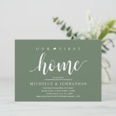 Invitation Our First Home Modern Rustic Housewarming party (Debout devant)