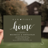 Invitation Our First Home Modern Rustic Housewarming party