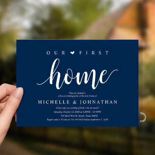 Invitation Our First Home Modern Rustic Housewarming party