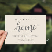 Invitation Our First Home Modern Rustic Housewarming party
