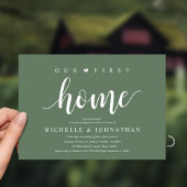 Invitation Our First Home Modern Rustic Housewarming party