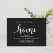 Invitation Our First Home Modern Rustic Housewarming party (Debout devant)