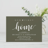 Invitation Our First Home Modern Rustic Housewarming party (Debout devant)