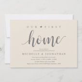 Invitation Our First Home Modern Rustic Housewarming party (Devant)