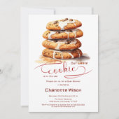 Invitation Our Little Cookie Is On The Way Cute Baby Shower (Devant)