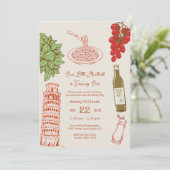 Invitation Our little meatball is turning one 1st Birthday (Debout devant)