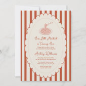 Invitation Our little meatball is turning one Photo Birthday  (Devant)