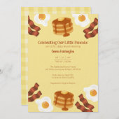 Invitation Our Little Pancake Breakfast Brunch Theme (Devant / Derrière)