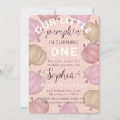 Invitation Our Little Pumpkin Pastel Fall Birthday (Devant)