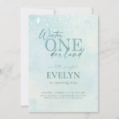 Invitation Our Little Snowflake Winter Onederland Birthday (Devant)