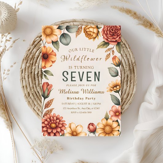 Invitation Our Little Wildflower Birthday
