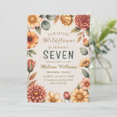 Invitation Our Little Wildflower Birthday (Debout devant)