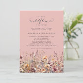 Invitation Our Little Wildflower Fall Floral Baby Shower (Debout devant)
