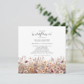 Invitation Our Little Wildflower Fall Floral Baby Shower (Debout devant)