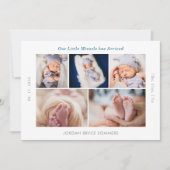Invitation Our Miracle has Arrived Baby Announcement Card (Devant)