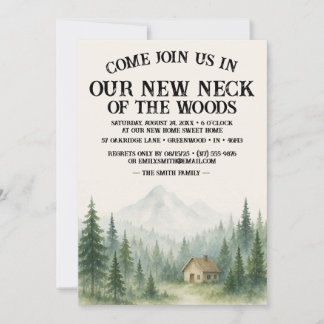 Invitation Our New Neck Of The Woods | Housewarming Party