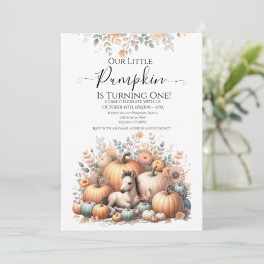 Invitation Our Pumpkin  (Debout devant)