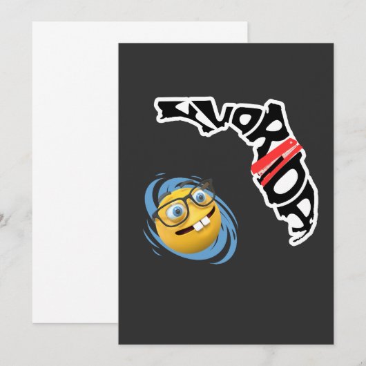 Invitation Ouragan Milton Funny Floride Bureau Espace (Devant / Derrière)