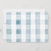 Invitation Ours 1er anniversaire Ours Bleu Balloon Boy Photo (Dos)