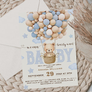 Invitation Ours attend avec impatience la Baby Shower Garçon