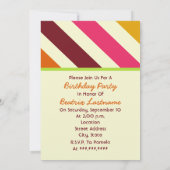 Invitation Ours avec la partie d'anniversaire de la fille (Dos)