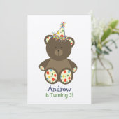 Invitation Ours avec la partie du garçon de casquette (Debout devant)