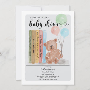 Invitation Ours avec livres Bearly Wait Genre Reveillez