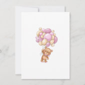 Invitation Ours Baby shower Jeu Devinez Qui Maman ou Papa (Dos)