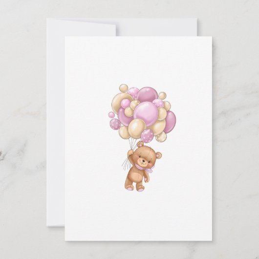 Invitation Ours Baby shower Jeu Devinez Qui Maman ou Papa (Dos)