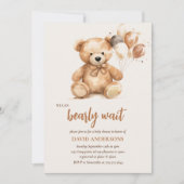 Invitation Ours BLANC À Ballons (Devant)