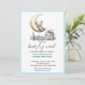 Invitation Ours Bleu Teddy On Peut Attendre (Debout devant)
