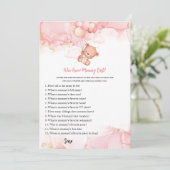 Invitation Ours Boho Rose Qui Connaît Maman Meilleur Baby sho (Debout devant)