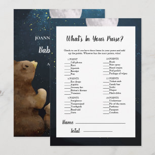 Invitation Ours ce qui est dans votre sac jeu de Baby shower
