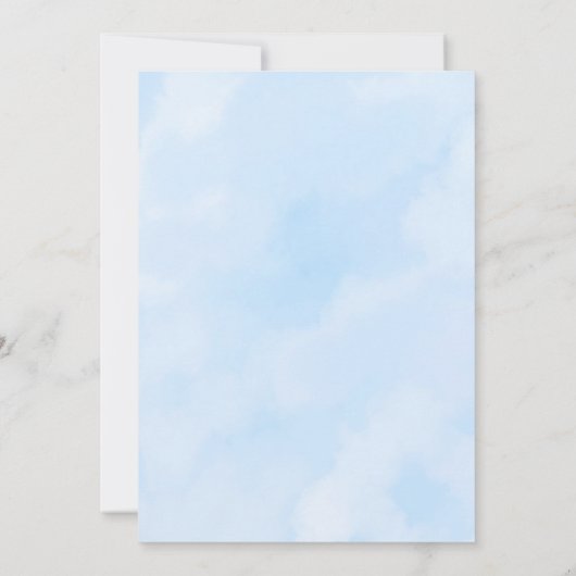 Invitation Ours céleste sur le Baby shower nuageux (Dos)